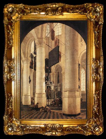 framed  HOUCKGEEST, Gerard New Church in Delft with the Tomb of Willem the Silent g, ta009-2